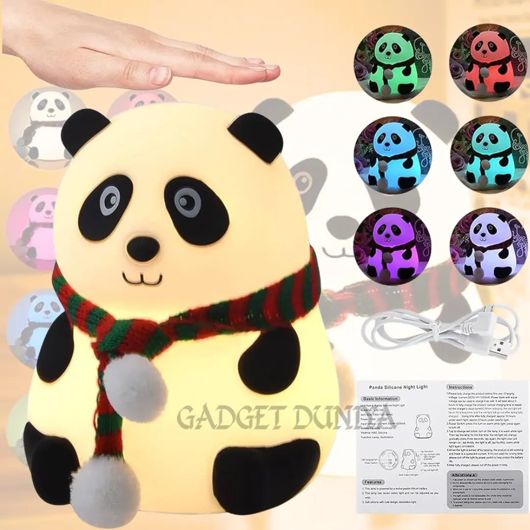Cute Panda Silicon Lamp
