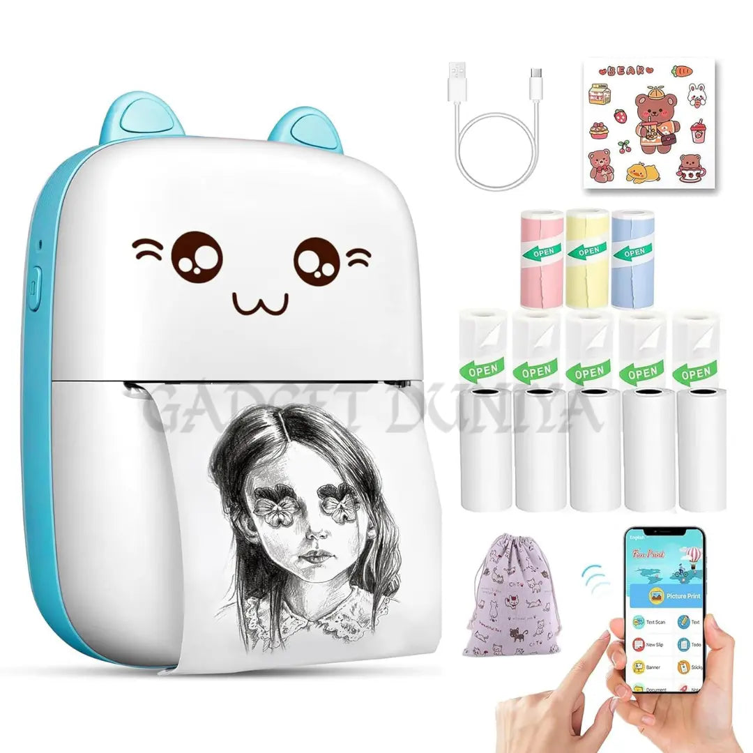 Mini Cat Thermal Printer | Inkless Printer